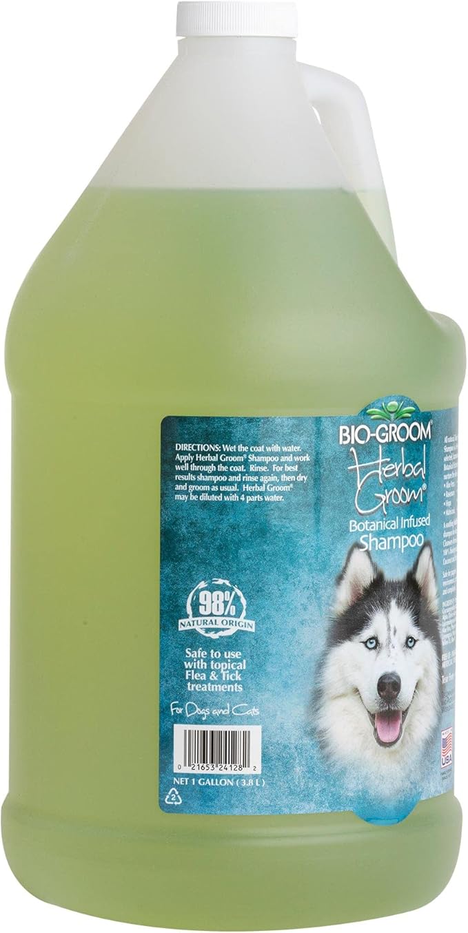 Bio-Groom Herbal Groom Dog Shampoo – Tearless Puppy Shampoo, All-Natural, Dog Bathing Supplies, Cruelty-Free, Cat & Dog Grooming Supplies, Made in USA, Tear-Free Dog Products – 1 Gallon