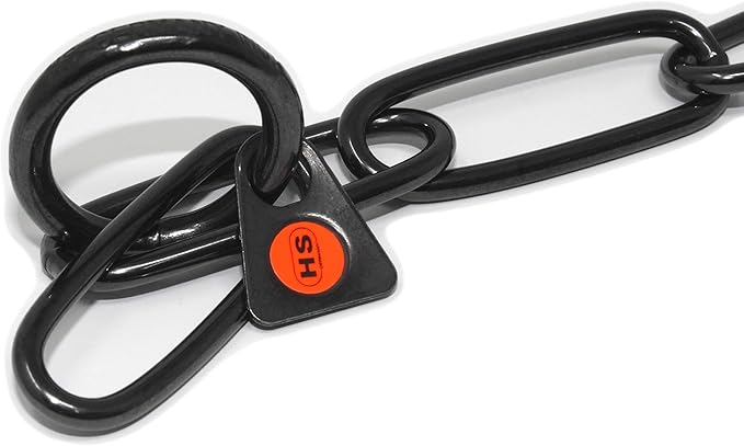 Herm. Sprenger Black Stainless Steel Long Link Fur Saver Dog Training Collar | No-Pull Slip Chain for Small Medium Large Dogs for Easy Control Made in Germany | 3mm, 53cm (21in)