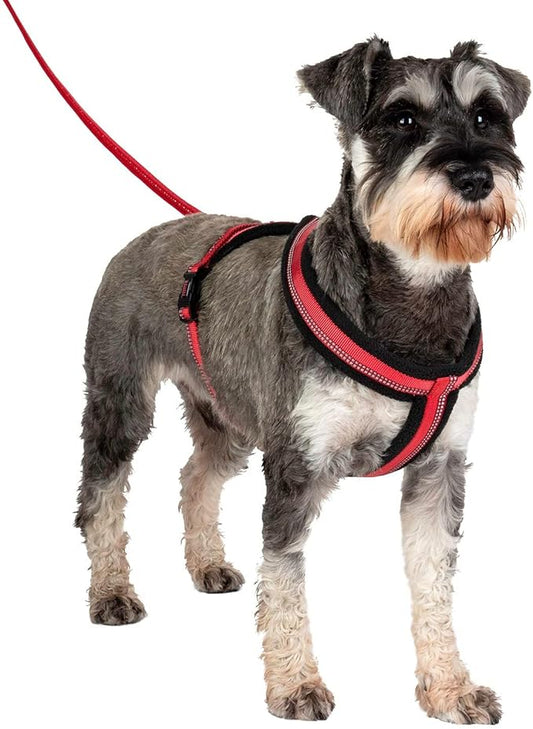 HALTI Comfy Harness - Lightweight, Fleece-Lined, Reflective & Adjustable Dog Harness, Front & Back Ring for a Dog Leash, Great for Puppy Walks. Suitable for Small Dogs and Puppies (Size X-Small)