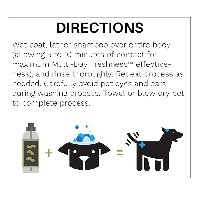 Natural Oatmeal Dog Shampoo with Enhanced Odor Control, 24 Ounces