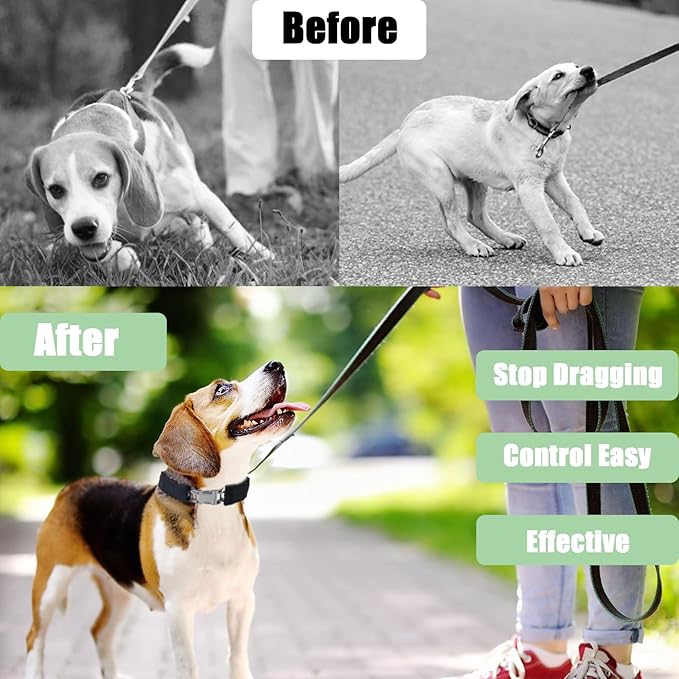 Prong Training Collar for Dogs, Adjustable Dog Pinch Collar with Quick Release Buckle, No Pull Collar for Small Medium Large Dogs, Extra Link and Caps (XL(23-26" Neck, 4.0mm), Black)