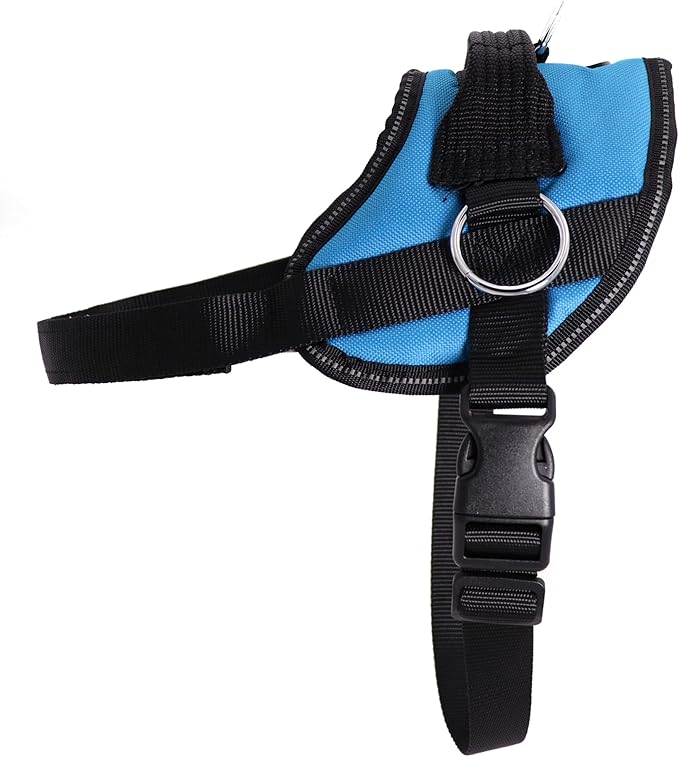 Bark Appeal Aqua Blue No-Pull Dog Harness for Extra Small to Small Sized Pets – Adjustable, Reflective Vest with 3 Leash Clips for Added Control, Easy Walks & Training – Small