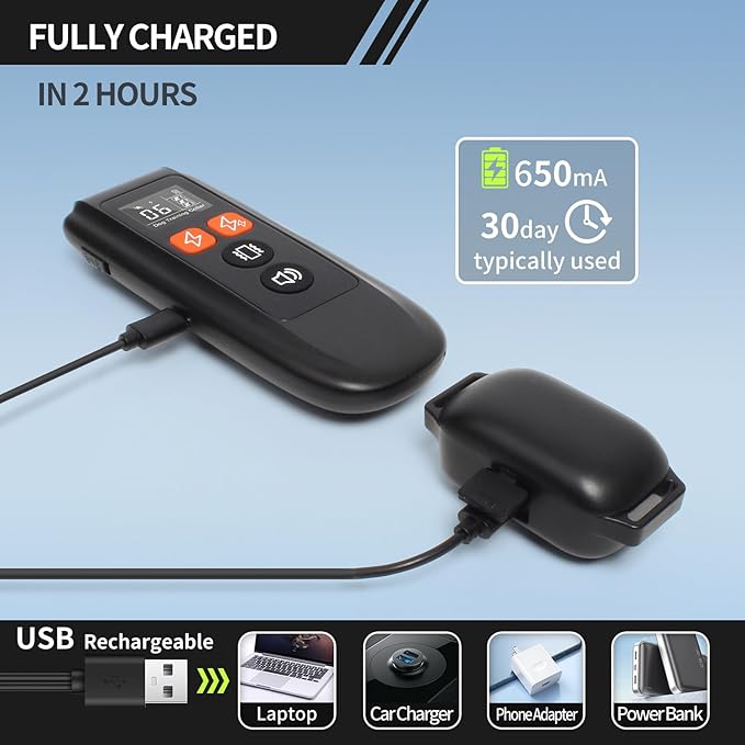 Dog Shock Collar with Remote Control, Bark Collar for Large Medium Small Breed 15-100 Lbs Waterproof, Beep Vibrate Shock Electric Dog Training Collar with Remote, Dog Barking E Collar