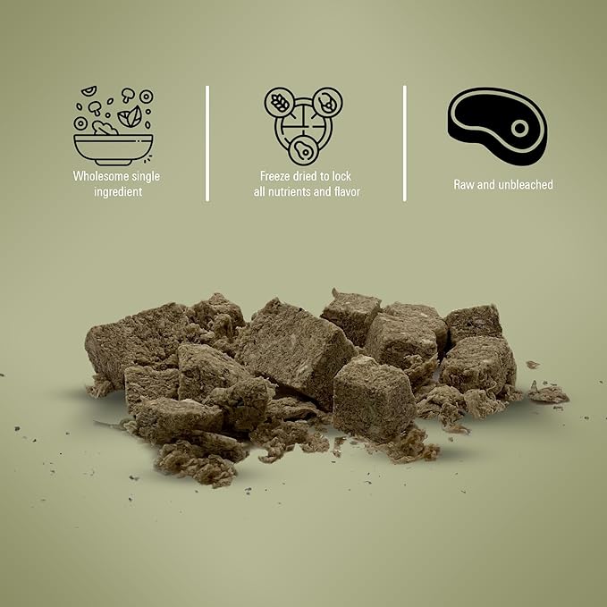 Freeze Dried Beef Tripe Dog Treats – Raw, Single Ingredient, Grain Free, Natural & Organic Treats for Dogs & Cats