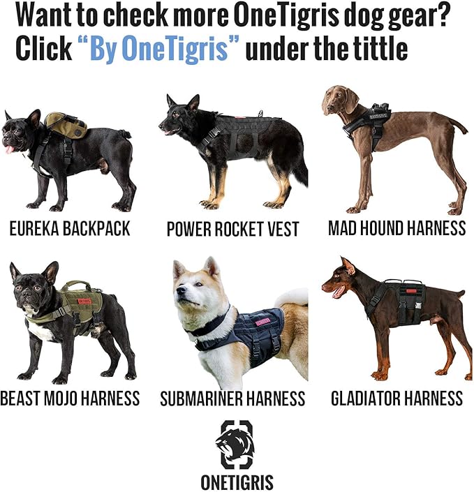 OneTigris Military Adjustable Dog Collar with Metal D Ring & Buckle 2 Sizes (Coyote Brown, L)