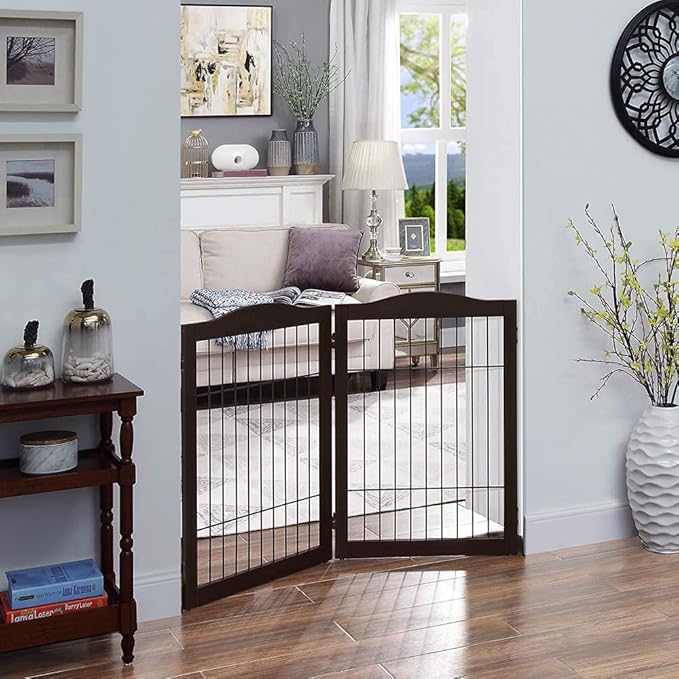 beeNbkks Extension Kit, 2 Panels Freestanding Dog Gate for Narrow Small Space Doorways Hallway