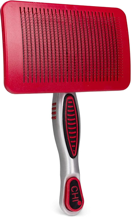 CHI Pivoting Slicker Brush - Self Cleaning and High End for Grooming Large Dogs