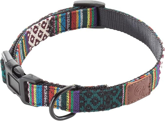 Embark Urban Dog Collar – Dog Collar Stylish & Durable Nylon Dog Collar for Large Dogs, Small Dogs & Medium Dogs.Comfortable Pet Collar Strong Buckles for Any Size Breed (Mayan, Medium)
