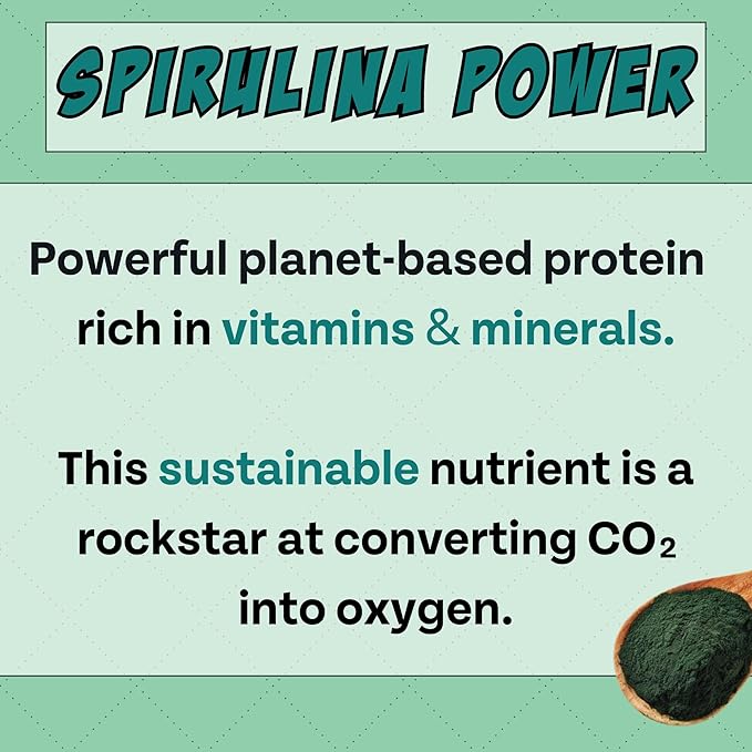 Chippin Plant-Based Spirulina Healthy Supplement & Dog Treat (5oz, 2-Pack) | Stop Grass Eating | Hypoallergenic, Chicken-Free Vegan Protein | Made in USA