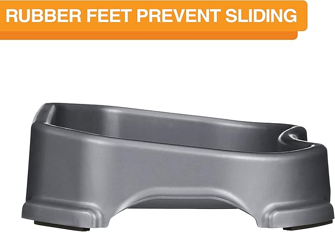 Neater Pet Brands Large Capacity Outdoor Dog Water Bowl for Small Dogs, Cats, Reptiles, Birds, & Small Animals, Outdoor Water Bowls for Dogs (8 Cups), Feed Bowl & Trough, Indoor or Outside, Grey