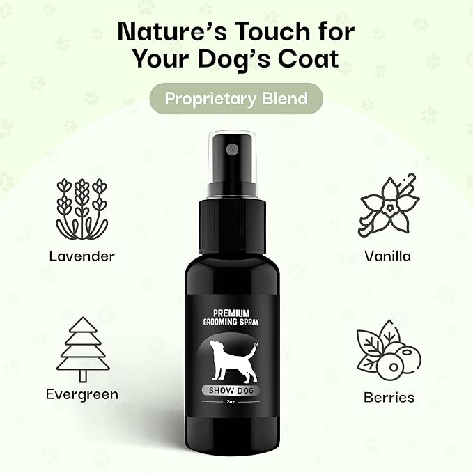 605Products Premium Dog Cologne & Odor Eliminator - Long Lasting Puppy Perfume, Deodorant & Grooming Spray with Essential Oils, 2oz Show Dog