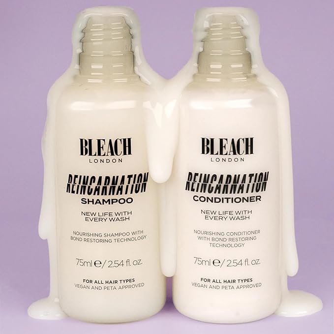 Bleach London Reincarnation Bond Restoring Shampoo Mini (75ml / 2.5oz) - Strengthening Daily Shampoo for All Hair Types, Vegan & PETA-Approved