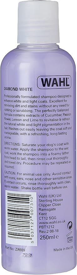 Wahl (Uk) Ltd Smartgroom Diamond White Pet Shampoo 250 Ml