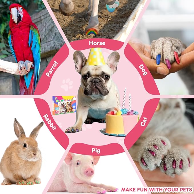 MSDADA Dog Nail Polish Pens Quick Dry - Pet Nail Polish Set for Dogs, Dog Safe & Odorless Nail Polish, Easy DIY Dog Nail Art Kit - Stylish Girl Dog Accessories for Puppy, Large Dogs (15 Pcs)