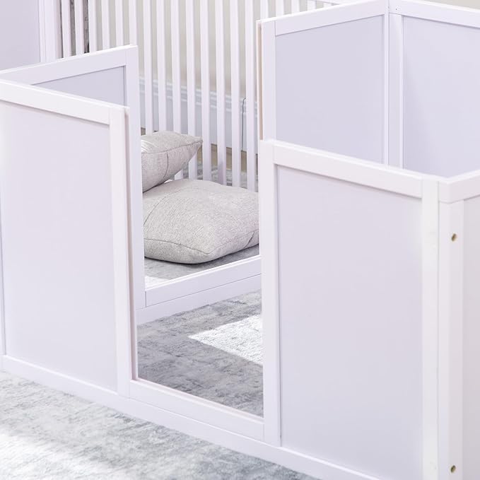 PawHut Whelping Box for Dogs Built for Mother's Comfort, Dog Whelping Pen with Removable Doors, Puppy Playpen for Indoors, Newborn Puppy Supplies & Essentials, 81" x 39" x 20", White