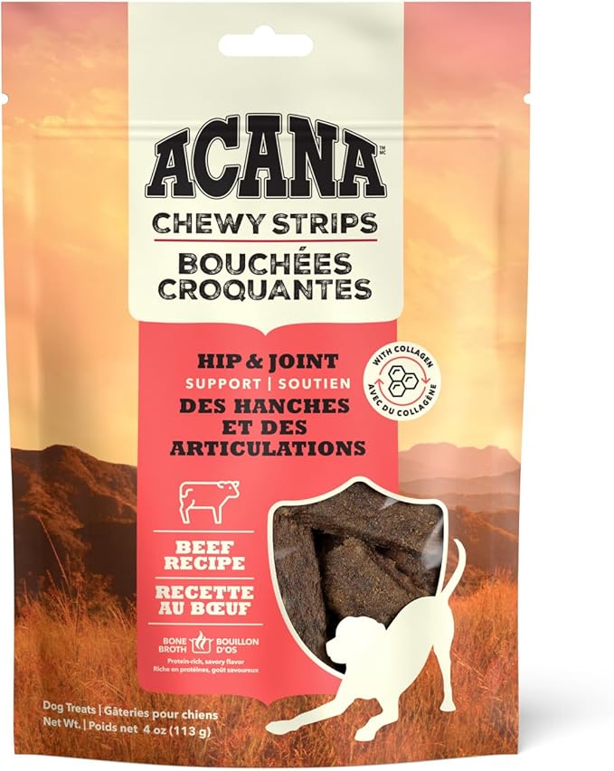 Chewy Strips Hip & Joint Support Beef Recipe, Dog Treat 4oz