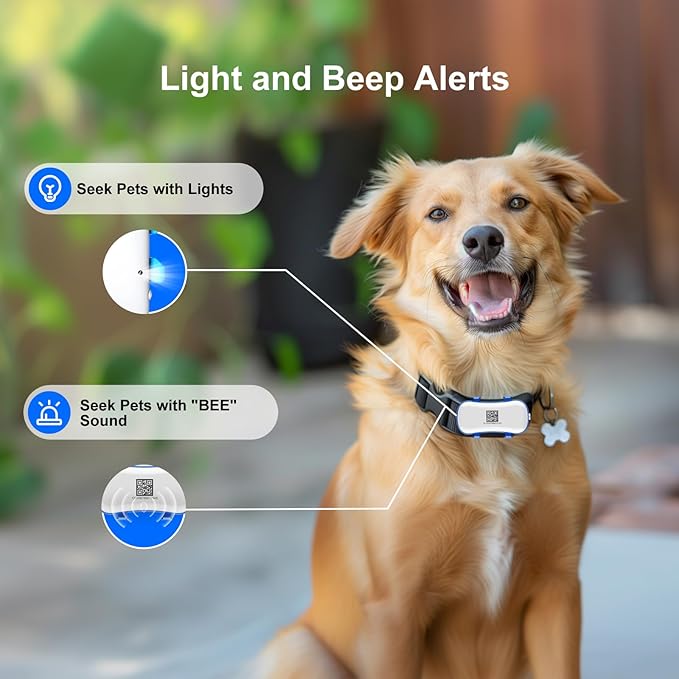 wanwaytech GPS Tracker for Dogs, Pet GPS Location, Unlimited Range, Waterproof, Smart Pet Activity Tracker