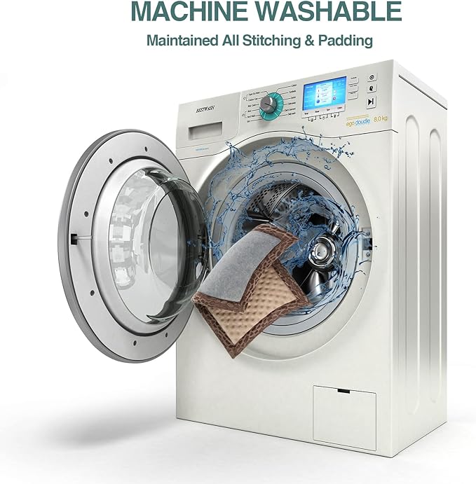 Dog Crate Pad 24x17 inch Memory Foam Dog Bed Mat for Small Dog Cat Washable Puppy Sleeping Bed Anti Slip,Brown