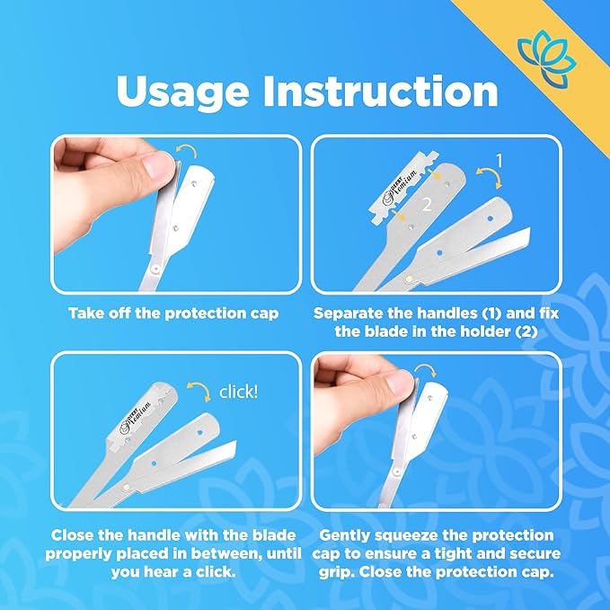 Equinox Professional Hair Scissors Set - Pro Barber Kit, Includes Cutting Scissors, Thinning Shears, Straight Razor, 3 Combs, Clips, Grippers - Salon & Barber Supplies, Hair Tools