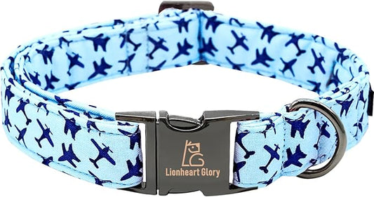 Lionheart glory Dog Collar, Blue Dog Collar Boy Dog Collars Heavy Duty Adjustable Collar for Small Dogs Pet Gift
