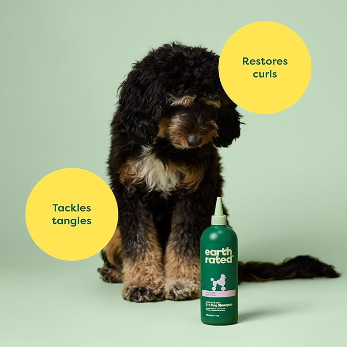 Earth Rated Scrub & Play Bundle - Includes 1 Curly Coat Dog Shampoo & 1 Large Enrichment Toy