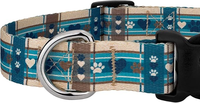 Country Brook Petz - Deluxe Puppy Picnic Dog Collar - Made in The U.S.A. - Plaid and Argyle Collection Featuring Charming Designs (1/2 Inch, 2XS)