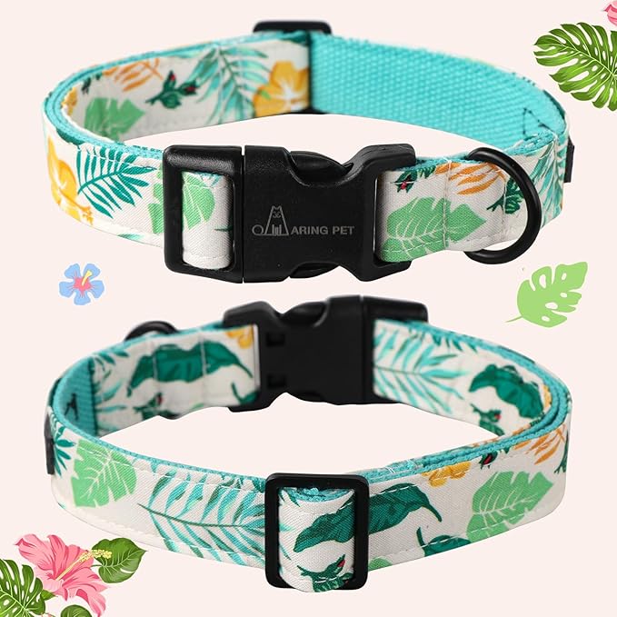 ARING PET Summer Dog Collar-Lightweight Dog Collar for Small Dogs, Adjustable Comfortable Cotton Dog Collars for Small Medium Large Dogs, Small