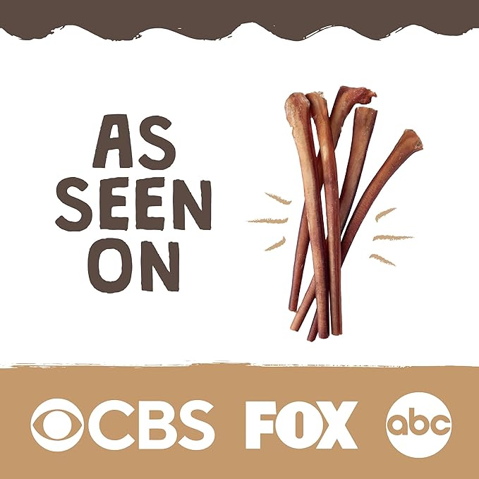 Mighty Paw Naturals Bully Sticks for Dogs - Grass Fed Beef Dog Chews. Dog Bully Sticks for Large Dogs, Medium and Small Breeds. Lower Odor Bully Sticks for Small Dogs. Single Ingredient (12" - 5 Pack)