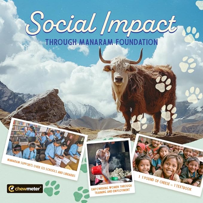 Chewmeter Yaky Himalayan Cheese Chews | Natural Yak Cheese Dog Chews | Long Lasting, Stain Free, Protein Rich, Low Odor | 100% Natural, Healthy & Safe | XLarge | for Dogs 55 lbs and Larger | 3.0 lb