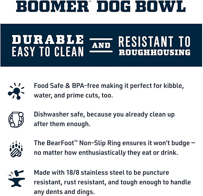 YETI Boomer 4, Stainless Steel, Non-Slip Dog Bowl, Holds 32 Ounces
