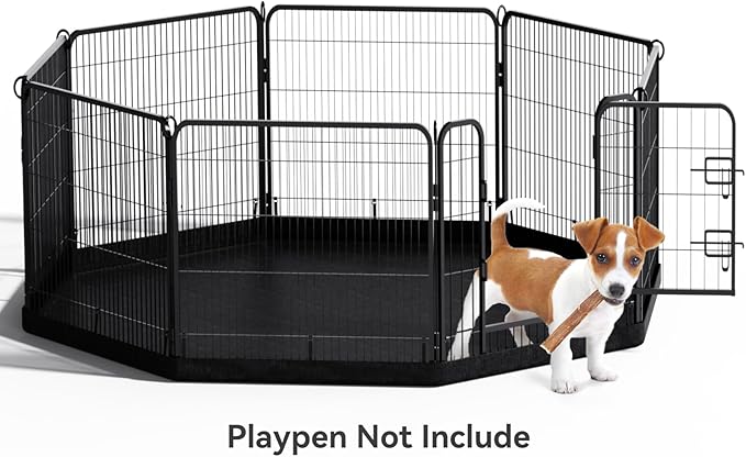 PJYuCien Dog Playpen Bottom Pad - Stabilize The Dog Play Pen, Easy to Clean and Waterproof, Fits Most 8 Panels 32 Inch Width Metal Dog Fence Octagonal Dog Playpen(Only PlayPen Bottom Pad, No Playpen)