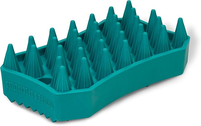 Nature's Specialties Waterproof Dog Bath Brush, Wet or Dry Coats, Grooming and Massage Rubber Comb for Dogs, Strong Grooming Rubber Bath Brush, Scrubber for Shower Bathing, Green