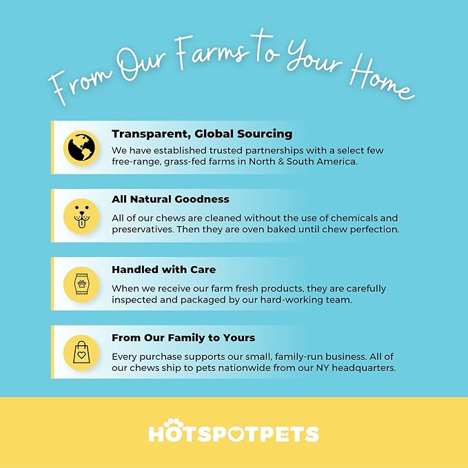 hotspot pets Tripe Twists for Dogs - Premium All Natural Beef Sticks - Single Ingredient Crunchy Dog Chew Treats - Rawhide Free -6 Inch Dog Treats