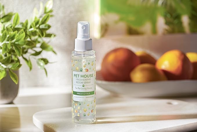 One Fur All Pet House Freshening Room Spray - Fresh Citrus - Concentrated Air Freshener - Non-Toxic & Pet-Friendly Air Freshener - Pet Odor Eliminator Room Spray