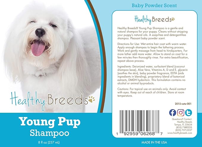 Healthy Breeds Coton de Tulear Young Pup Shampoo 8 oz
