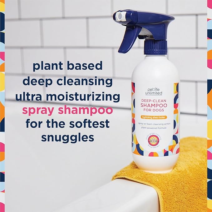 Pet Life Unlimited Dog Spray Shampoo & Cleansing Dog Wipes, Bergamot Apple (40 ct) Bundle - Dog Shampoo and Conditioner Foaming 2-in-1 Spray - Dog Grooming Wipes for Cleansing & Deodorizing Pet Wipes