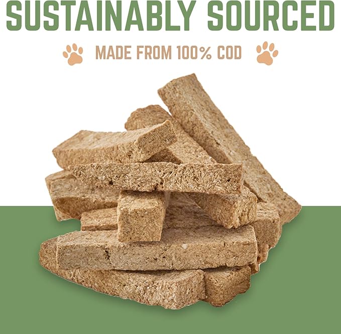 Cod Fish Wafer Dog Training Treats - The Perfect Single Ingredient Omega-3 Rich Snack Dog Food for a Healthy and Active Lifestyle