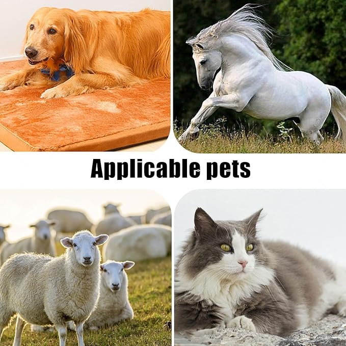 4FW Wide Blades for Dog Grooming Blades Compatible with Andis Dog Clippers Blades,Dog Clipper Blades Compatible with Oster A5,Wahl km10 Dog Clippers for Horse Dog Cat Animals