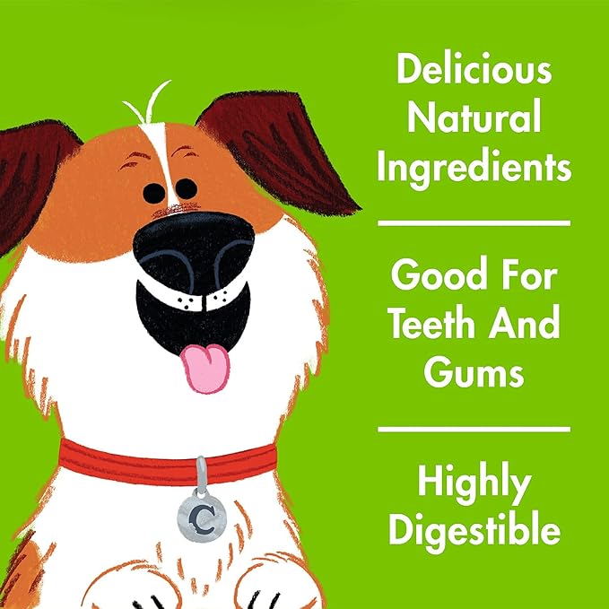 Chewsday Medium Cinnamon Clean Daily Dental Dog Chews, Made in The USA, Natural Highly-Digestible Oral Health Treats for Healthy Gums and Teeth - 14 Count