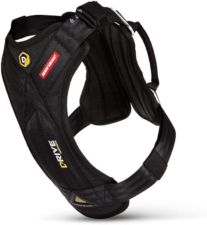 EzyDog Drive Safety Travel Dog Car Harness - Crash Tested US (FMVSS 213) - Premium Vehicle Restraint Vest for Protection and Comfort - Easy One Time Fit and Use with Car Seat Belt (Large)