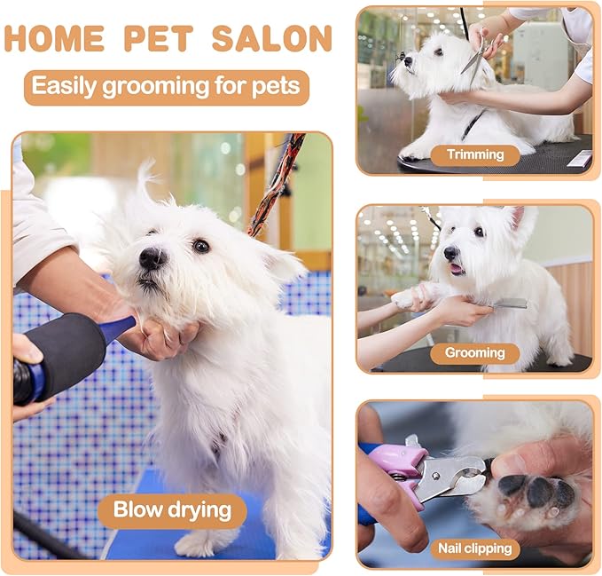 Breeze Touch Dog Grooming Table Arm - Overhead Pet Grooming Arm 39" H Adjustable, Foldable Cat and Dog Grooming Arm with Clamps Cat Grooming Loops for Small Medium Large Dog, Not Include Table