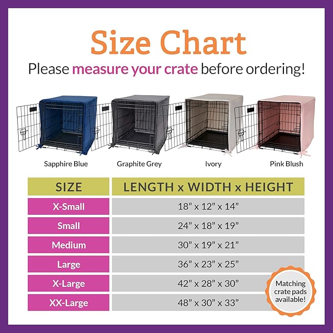 Pet Dreams Dog Crate Cover, Breathable, Dog Kennel Cover, Single Door, Dog Cage Covers for Dog Crates, Fabric Dog Crate Covers (Fits iCrates 18, 24, 30, 36, 42, 48 inches)