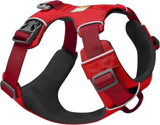 Ruffwear, Front Range Dog Harness, Reflective and Padded Harness for Training and Everyday, Red Sumac, Medium