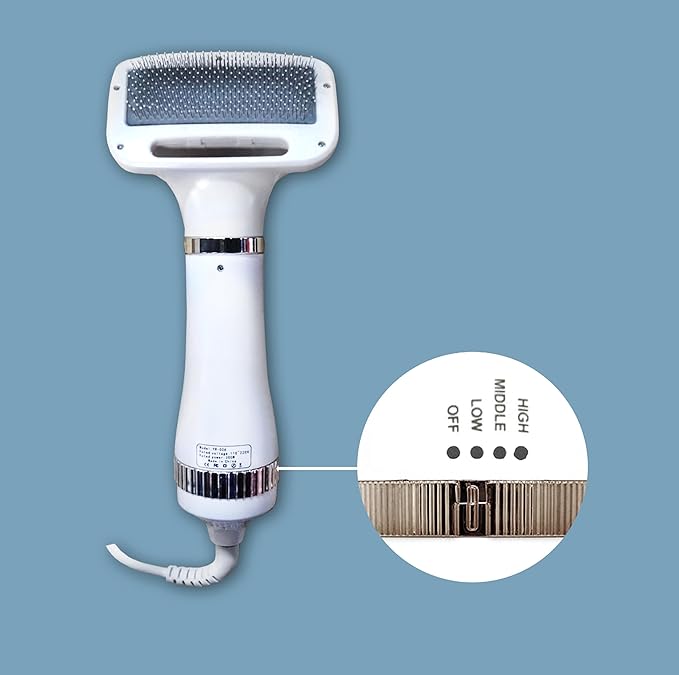 Pet Hair Dryer for Cats with Bath Brush with Shampoo Dispenser, Hair Dryer Brush for Small Dogs with Bath Brush with Shampoo Dispenser.
