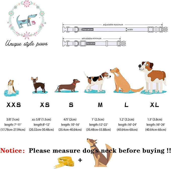 Unique style paws Christmas Dog Collar with Flower Tie Red Black Grid Cotton Collar Adjustable Puppy Plaid Collar for Small Medium Large Dogs-S