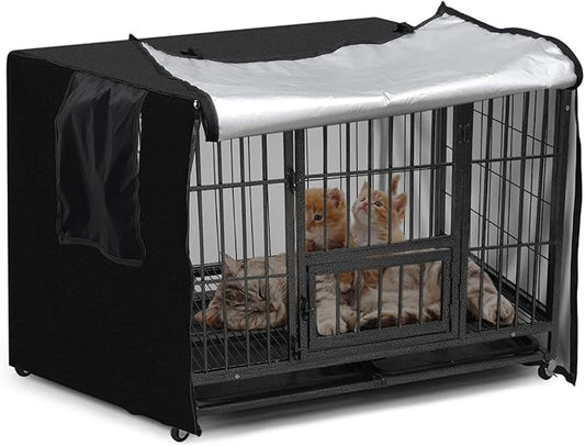 DEROFIT Dog Crate Cover for 25 Inches Wire Cage, 25L x 19W x 20H inch Heavy Duty Lattice Pet Kennel Covers for Small Metal Crate, Heavy Duty Oxford Fabric, Machine Wash