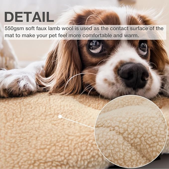 Dog Crate Pad,Machine Washable&Waterproof Dog Bed Mat,Reversible Dog Sleeping Bed,Kennel Bed for Large/Extra Large Dog,Cage Cushion,Beige