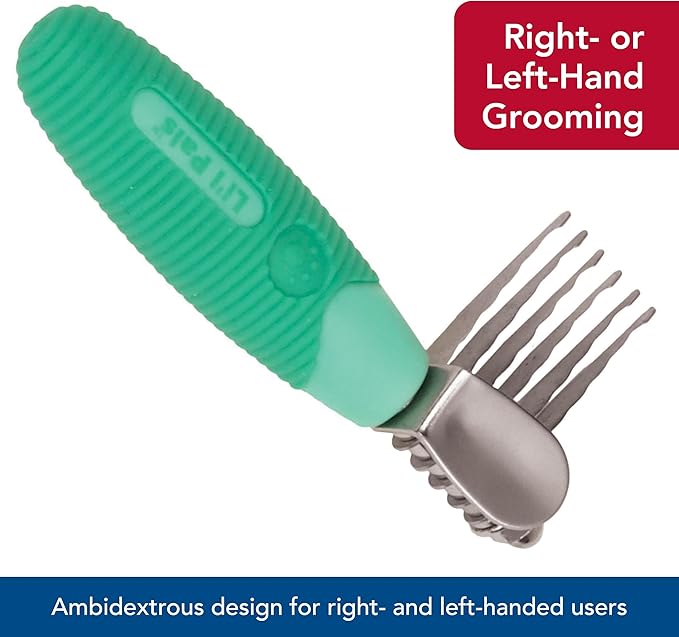 Coastal Pet Li'l Pals Stainless Steel De-Matting Comb - Easy-Grip Handle for Pet Grooming Small Dogs