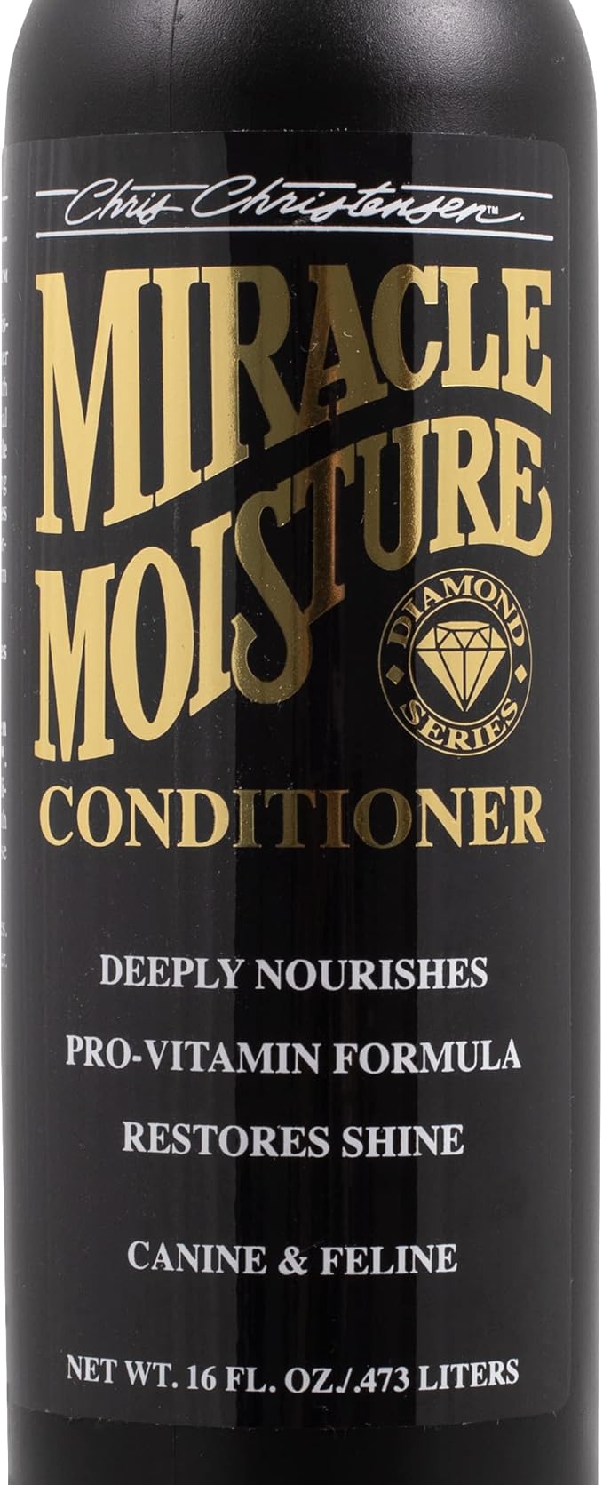 Chris Christensen Miracle Moisture Shampoo and Conditioner Bundle: Diamond Series Miracle Conditioner, Deep Hydration, 16 oz. - Diamond Series Miracle Shampoo, Strengthen Coat, 16 oz.