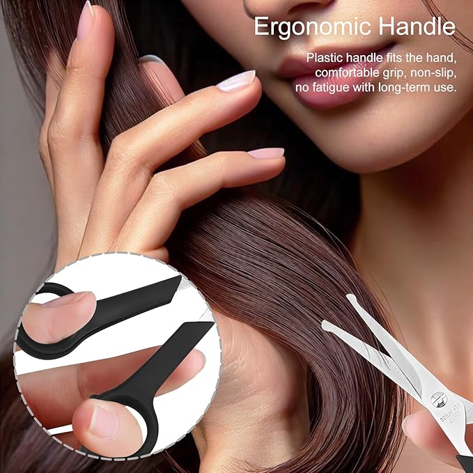 Pet Grooming Scissors Set for Body & Facial Trimming, Durable Stainless Steel Blades with Rounded Tips, Lightweight Shears for Dogs & Cats, Suitable for All Hair Types